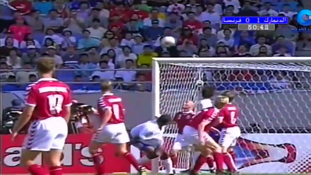 الشوط الثاني مباراة الدنمارك و فرنسا 2-0 كاس العالم 2002