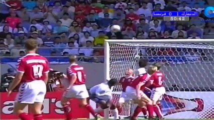 الشوط الثاني مباراة الدنمارك و فرنسا 2-0 كاس العالم 2002