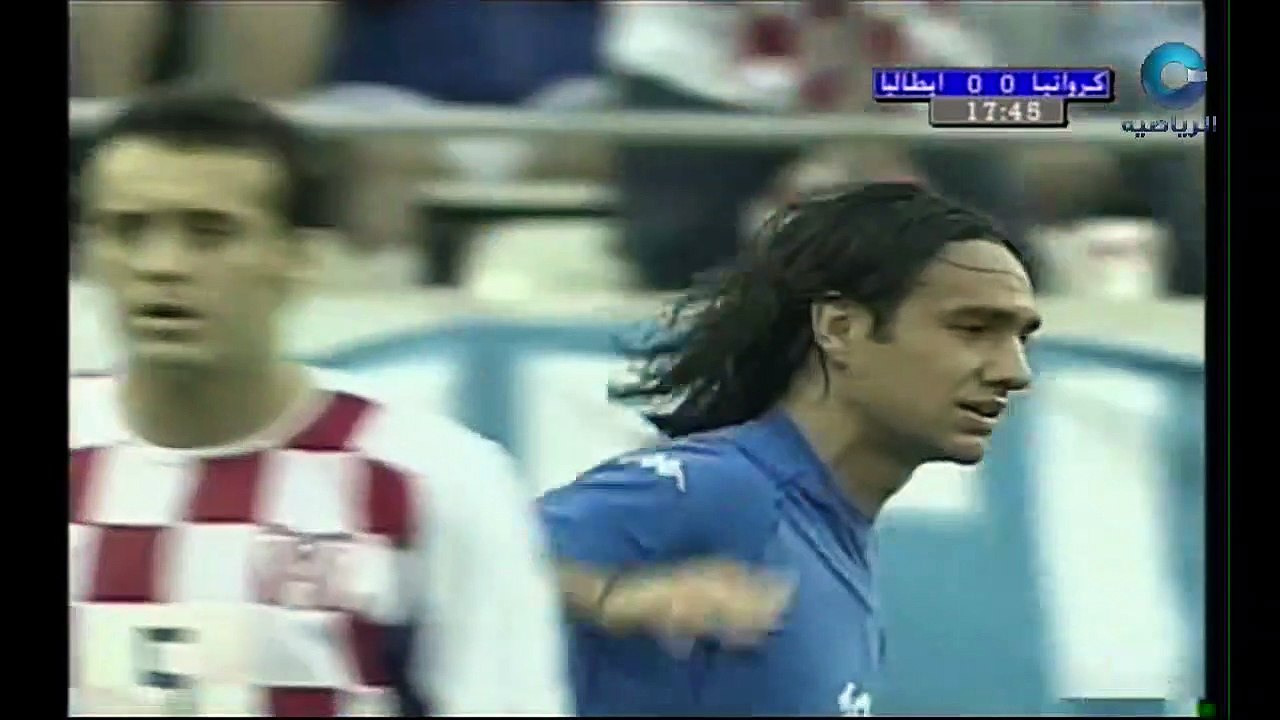 الشوط الاول مباراة كرواتيا و ايطاليا 2-1 كاس العالم 2002