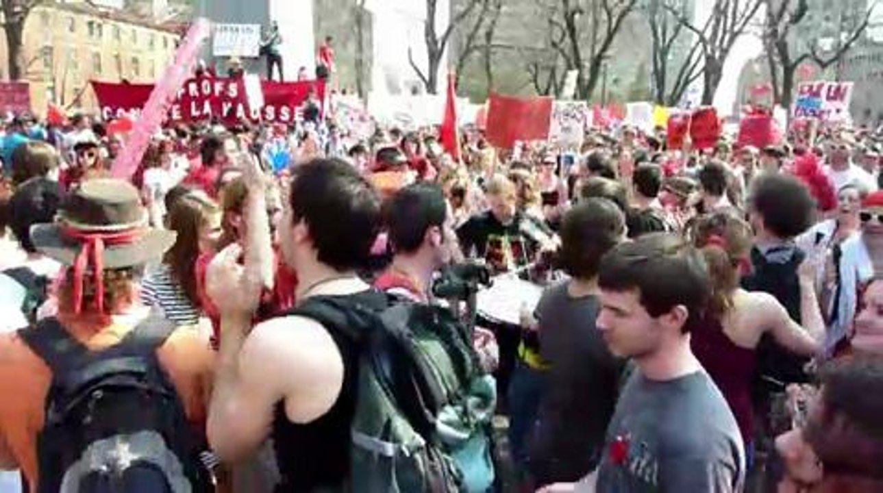 Québec: marée humaine contre la hausse des droits de scolarité