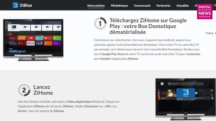 Ziblue connecte la maison grâce à une simple appli