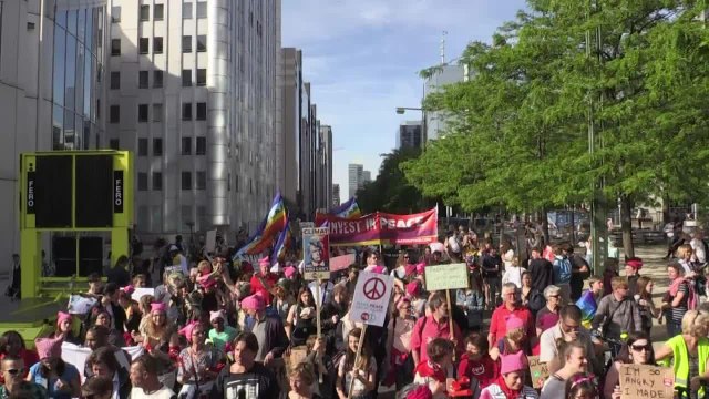 Des milliers de manifestants anti-Trump à Bruxelles
