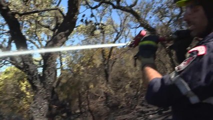 Les pompiers à l'oeuvre pour éviter de nouveaux départs de feu