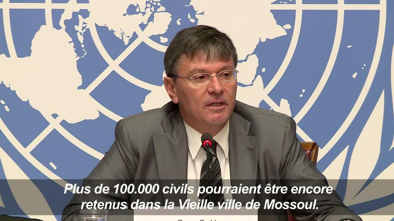 Mossoul: 100.000 civils retenus comme "boucliers humains" (ONU)