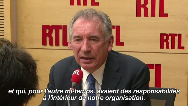 Bayrou: il n'a jamais existé d'emplois fictifs au MoDem
