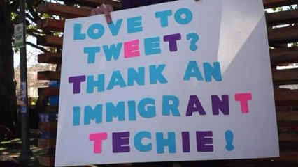 Des travailleurs de la Silicon Valley manifestent contre Trump