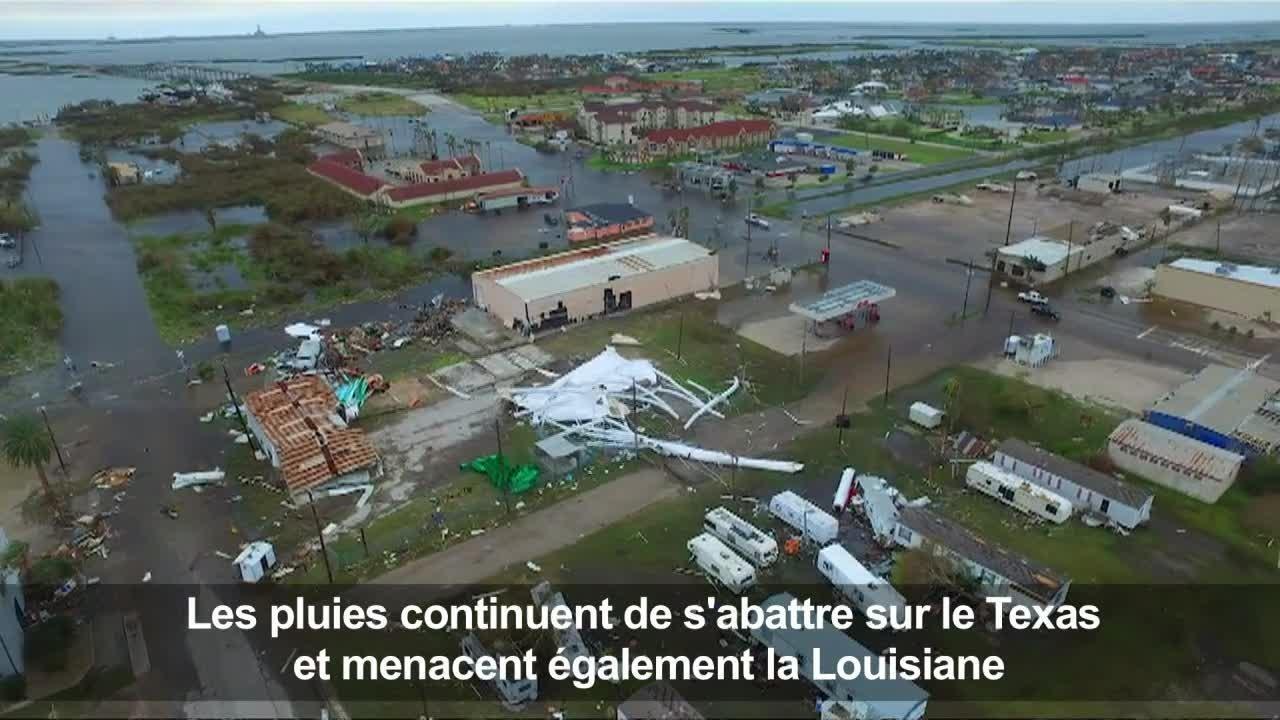 Vus du ciel, les dégâts de la tempête Harvey sur la côte texane