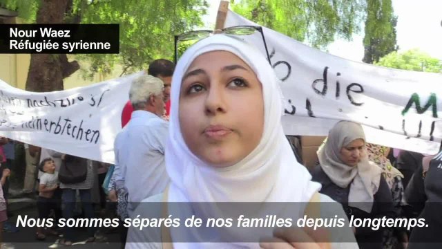 Grèce: manifestation de réfugiés syriens