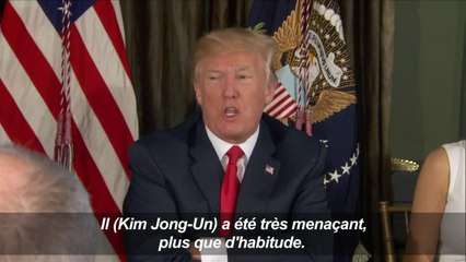 Donald Trump promet "le feu" à la Corée du Nord