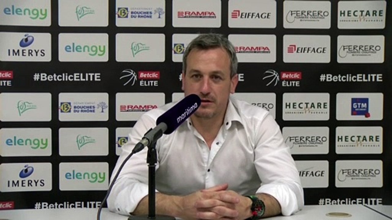 Au micro maritima: Rémi Giuitta après la défaite de Fos Provence Basket contre Nanterre