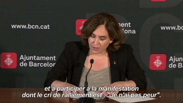 La maire de Barcelone invite tout le monde à manifester samedi