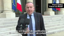 Réformes: Emmanuel Macron reçoit Pierre Gattaz, patron du Medef