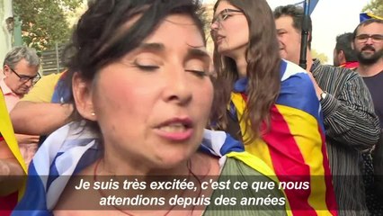 Clameur de joie d'indépendantistes à Barcelone
