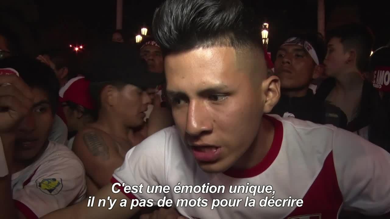 Mondial-2018: les supporters péruviens fous de joie à Lima