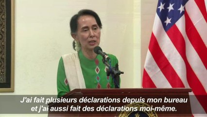 Rohingyas: "je ne suis pas restée silencieuse" (Suu Kyi)