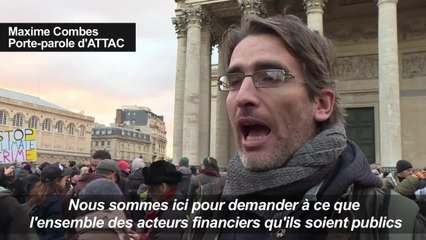 Sommet climat: manifestation à l'appel d'ONG à Paris