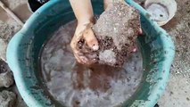 Gritty Concrete Sand Cement Water Crumble Messy Dipping Cr: Crumbly Crunchy ASMR