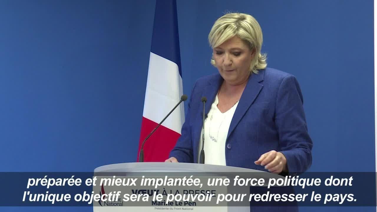 FN: Marine Le Pen veut un front "plus ouvert, plus divers"