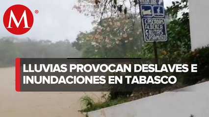 En Tacotalpa, Tabasco, frente frío 41 provoco deslaves