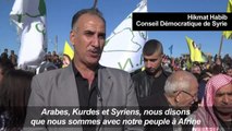 Des Kurdes syriens manifestent contre l'offensive turque