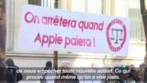 Paris :manifestation de soutien à ATTAC après la plainte d'Apple