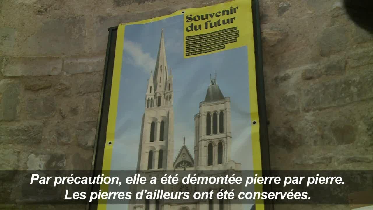 Basilique Saint-Denis: lancement du "remontage" de la flèche
