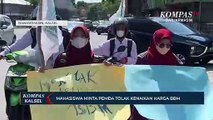 Mahasiswa Lakukan Aksi Dorong Sepeda Motor, Sindir Kenaikan Harga dan Kelangkaan BBM