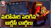 TSRTC Increased Bus Charges Again Over Cess | Telangana | V6 News