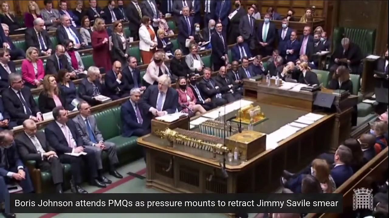 Boris Johnson faces Keir Starmer following Jimmy Savile incident