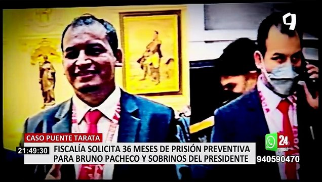 Fiscalía solicita 36 meses de prisión preventiva para Bruno Pacheco y sobrinos de Pedro Castillo
