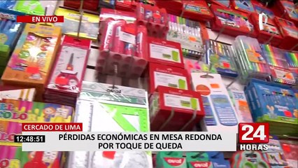 Mesa Redonda: Toque de queda hizo perder cerca de S/.15 mil en ventas por cada tienda
