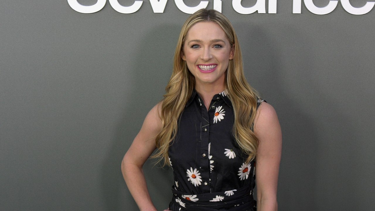 Greer Grammer attends Apple Original series "Severance" finale screening event in Los Angeles