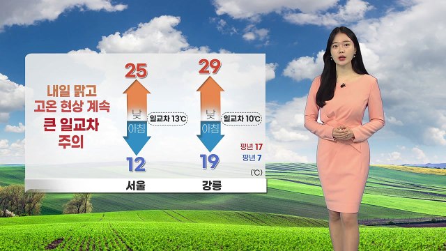 [날씨] 내일 맑고 고온 현상 계속...큰 일교차 주의 / YTN