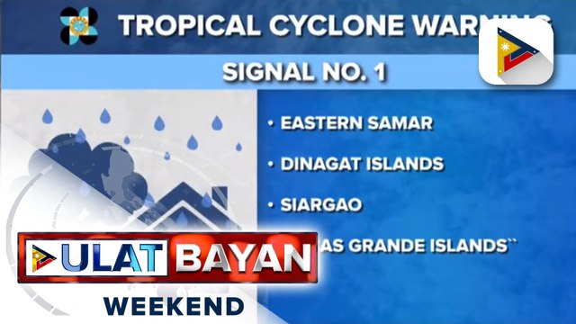 Signal No. 1, nakataas pa rin sa apat na lugar sa Visayas at Mindanao dahil sa Bagyong Agaton