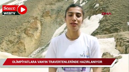 Olimpiyatlara Van'ın travertenlerinde hazırlanıyor