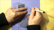 How to Draw Dice and Mirror - Drawing 3D Illusion - Vamos