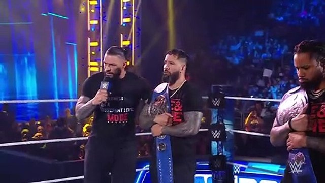 Reigns orders The Usos to unify the Tag Team Titles and takes out Nakamura SmackDown, April 8, 2022