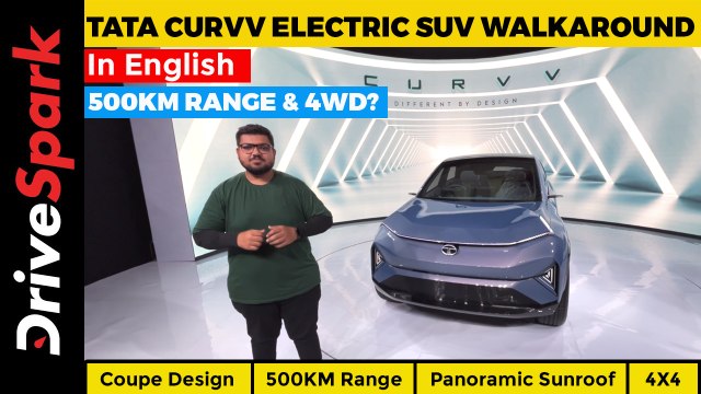 Tata Curvv Electric SUV Walkaround | Coupe Design, 500KM Range, Panoramic Sunroof, 4WD & More