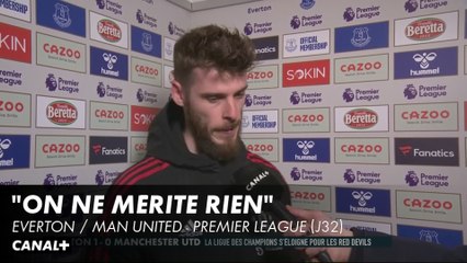 David de Gea : "On ne mérite rien" - Everton / Manchester United