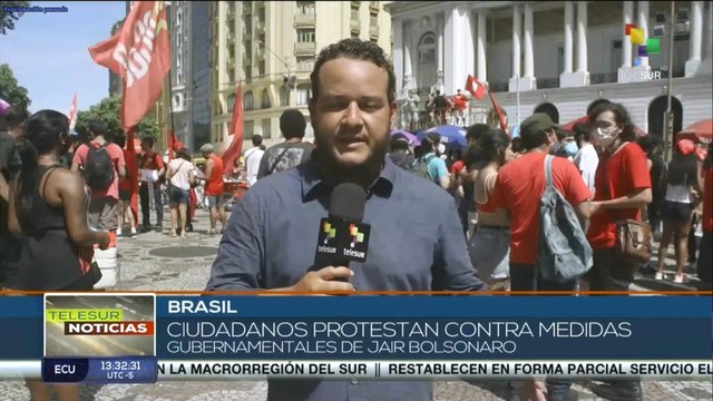 Miles de brasileños salen a las calles en rechazo al Gobierno de Bolsonaro