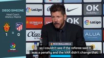 Simeone not blaming a lack of focus for Atleti defeat