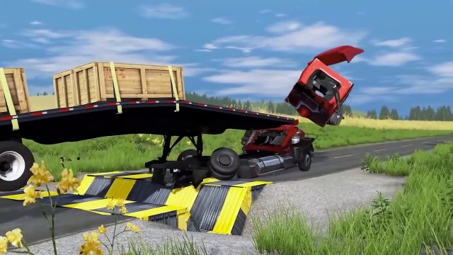 Cars vs Inverted Speed Bumps ▶️ BeamNG Drive