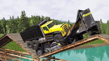 Cars vs Broken Bridges ▶️ BeamNG Drive