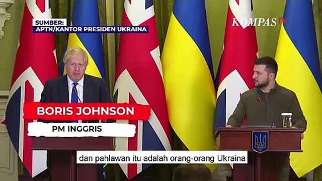 Bertemu Zelensky, PM Inggris Boris Johnson Puji Keberanian Warga Ukraina