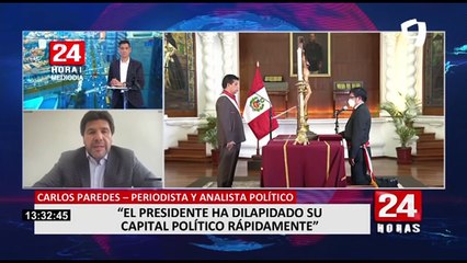Carlos Paredes: “El presidente está dilapidando rápidamente su capital político”