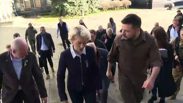 Ursula Von Der Leyen ve Josep Borrell Kiev'de