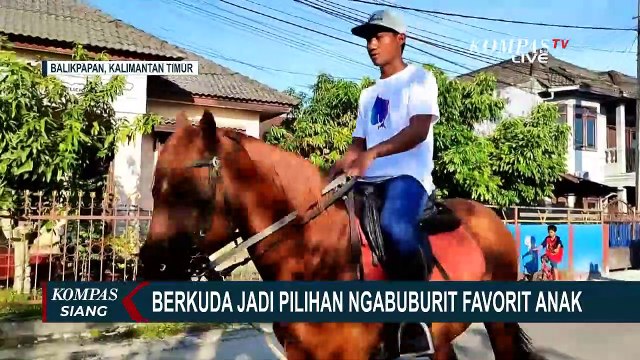 Pemilik Kandang Kuda di Balikpapan Edukasi Sambil Ajak Anak-anak Ngabuburit dengan Berkuda