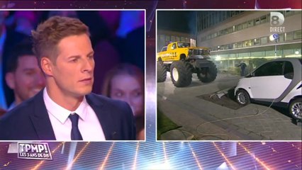 La voiture de Matthieu Delormeau écrasée en direct dans TPMP