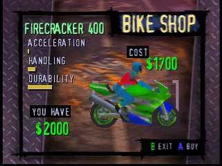 Road Rash 64 online multiplayer - n64