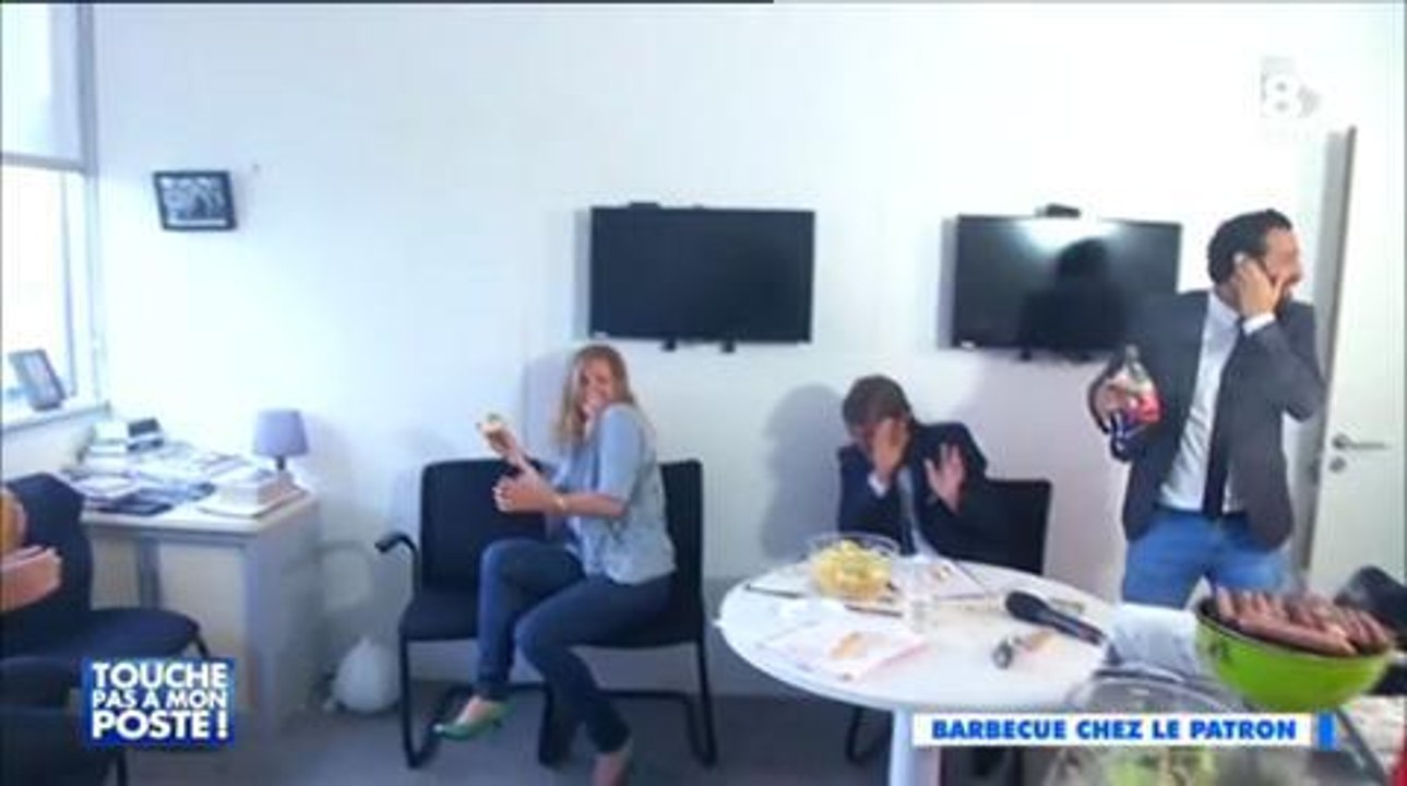 TPMP - Enora Malagré et Cyril Hanouna font un barbecue dans le bureau des patrons de D8